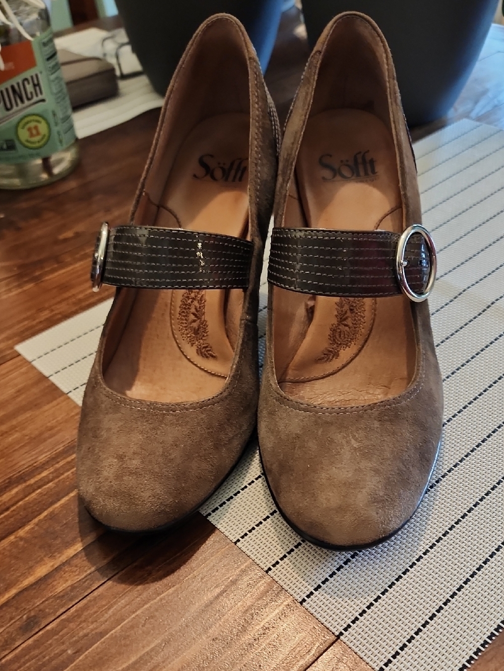 Söfft Taupe Mary Jane Heels - 8.5